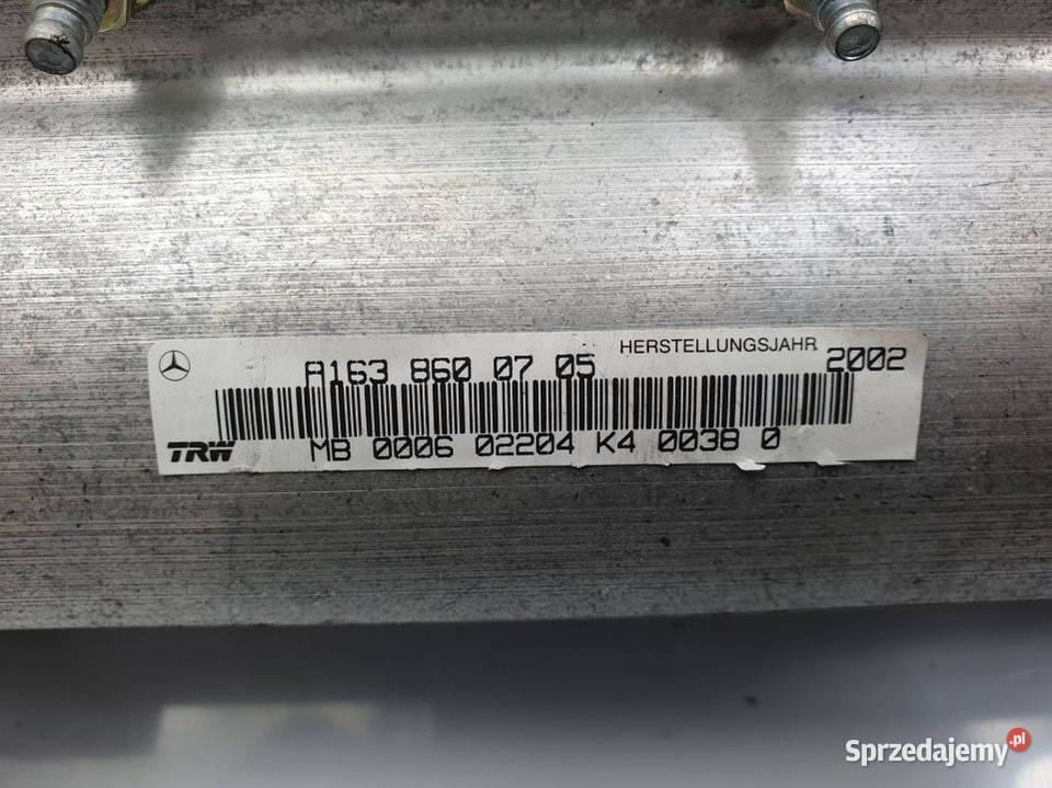 PODUSZKA AIRBAG MERCEDES ML W163 A1638600705 Lipno sprzedam