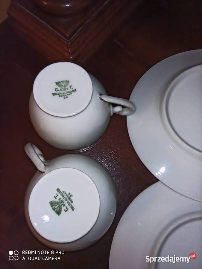filiżanka z talerzykiem deserowym CT Tielsch Gdańsk