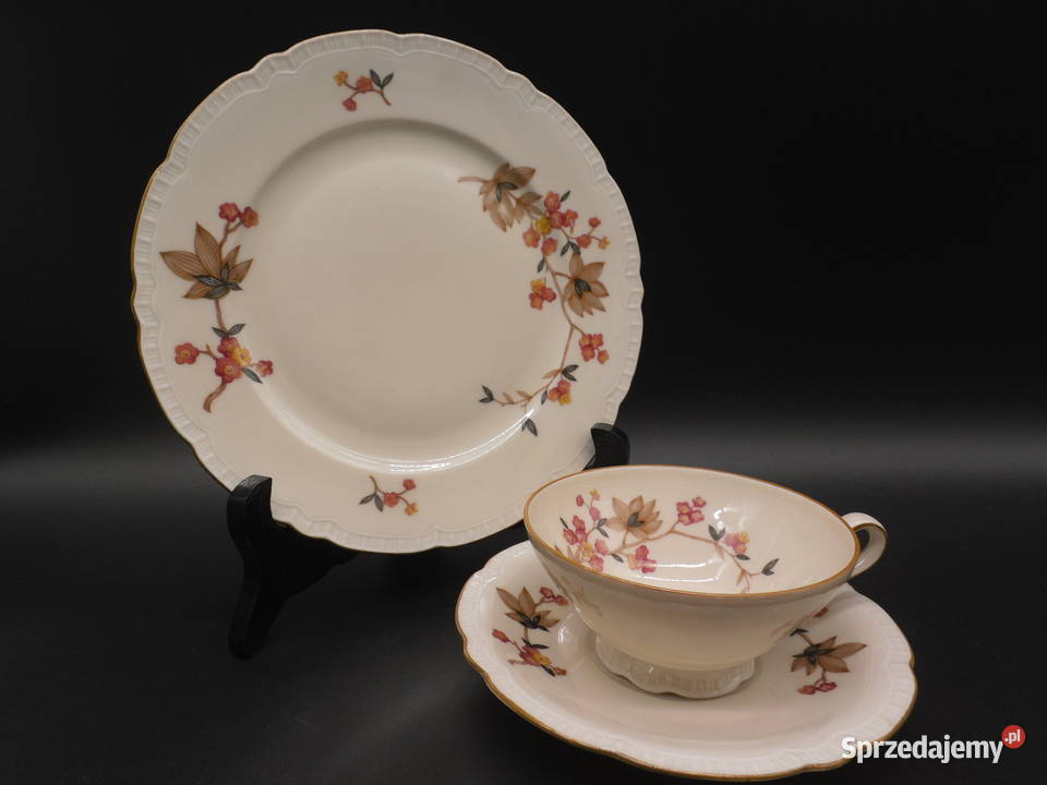 Eleganckie Trio Śniadaniowe Epiag Czechosłowacja Porcelana i szkło Raszków sprzedam