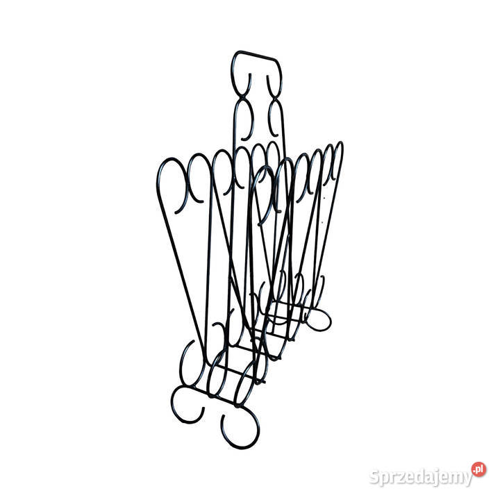 Ażurowy gazetnik z metaloplastyki Belgia lata 70 mazowieckie