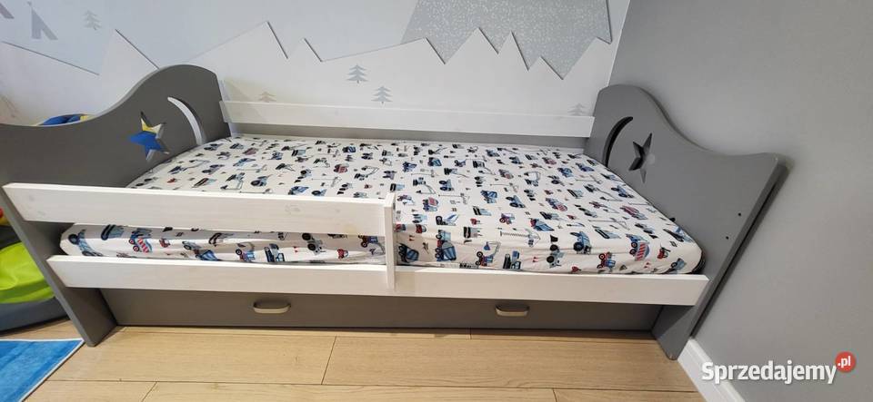 Łóżko dziecięce 160x80 materac szuflada