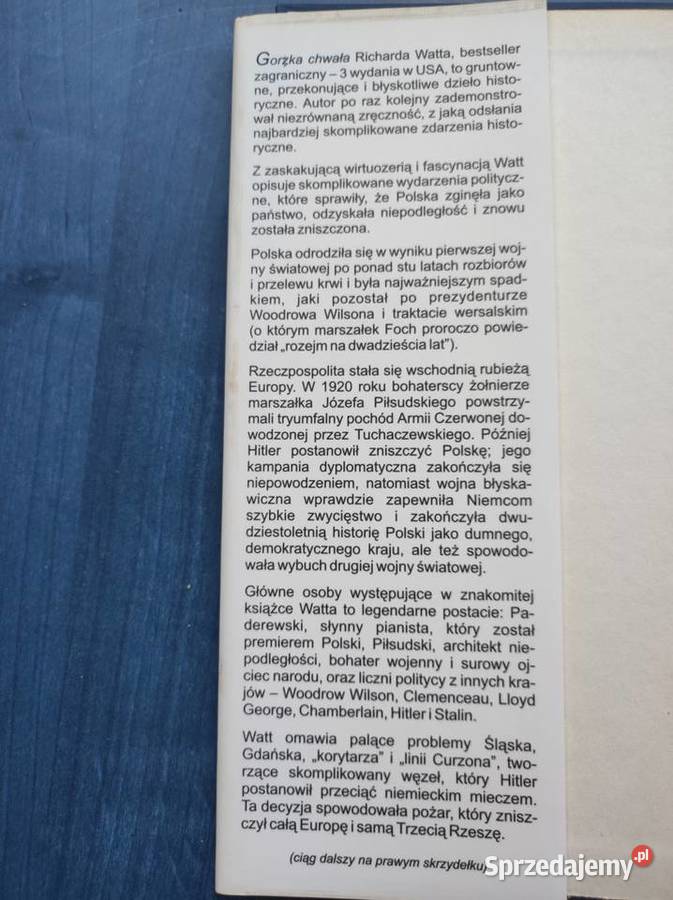 Gorzka chwała Polska i jej los 19181939 Richard Kielce sprzedam