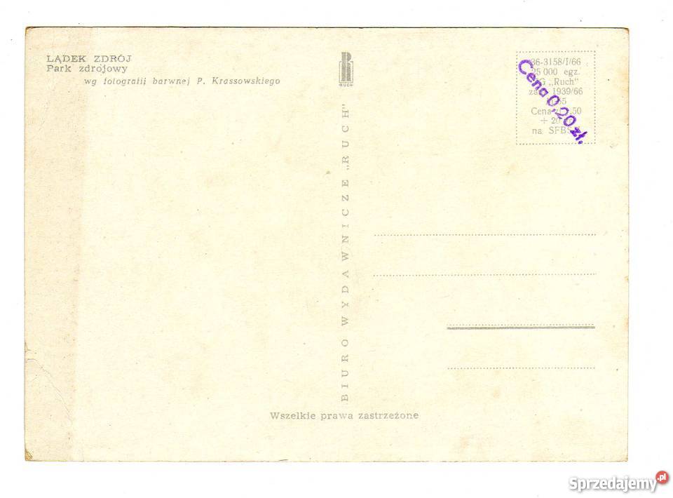 LĄDEK ZDRÓJ PARK ZDROJOWY POCZTÓWKA Krynki
