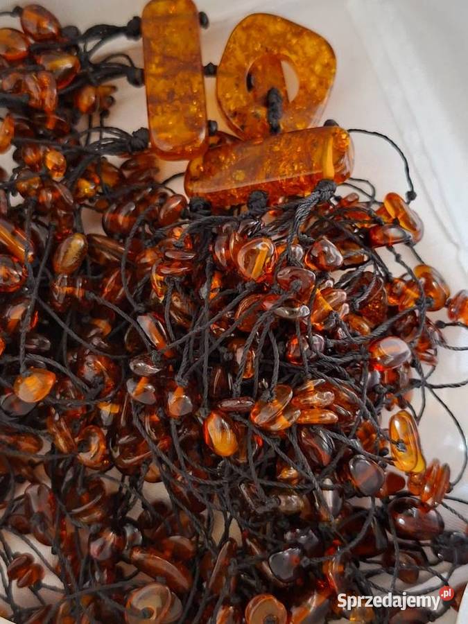 Śliczny naszyjnik bursztyn Amber Jantar Gdańsk