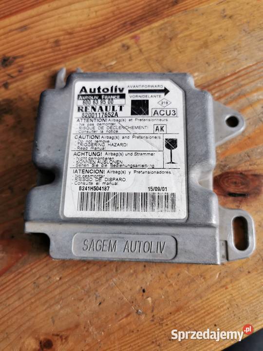 MODUŁ SENSOR PODUSZEK RENAULT SCENIC 600639500 wielkopolskie Margonin