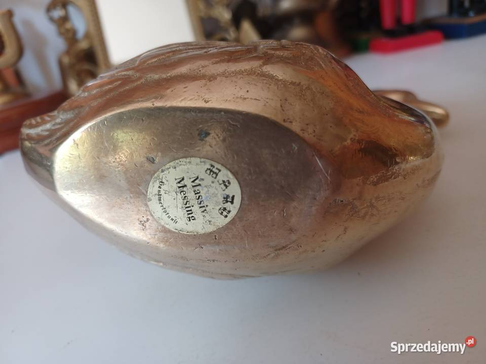 Żardiniera mosiężna Łabędź wielkopolskie Poznań