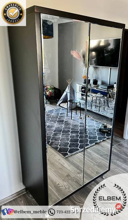 Witryna czarny mat Glamour 50cm Meble Kielce