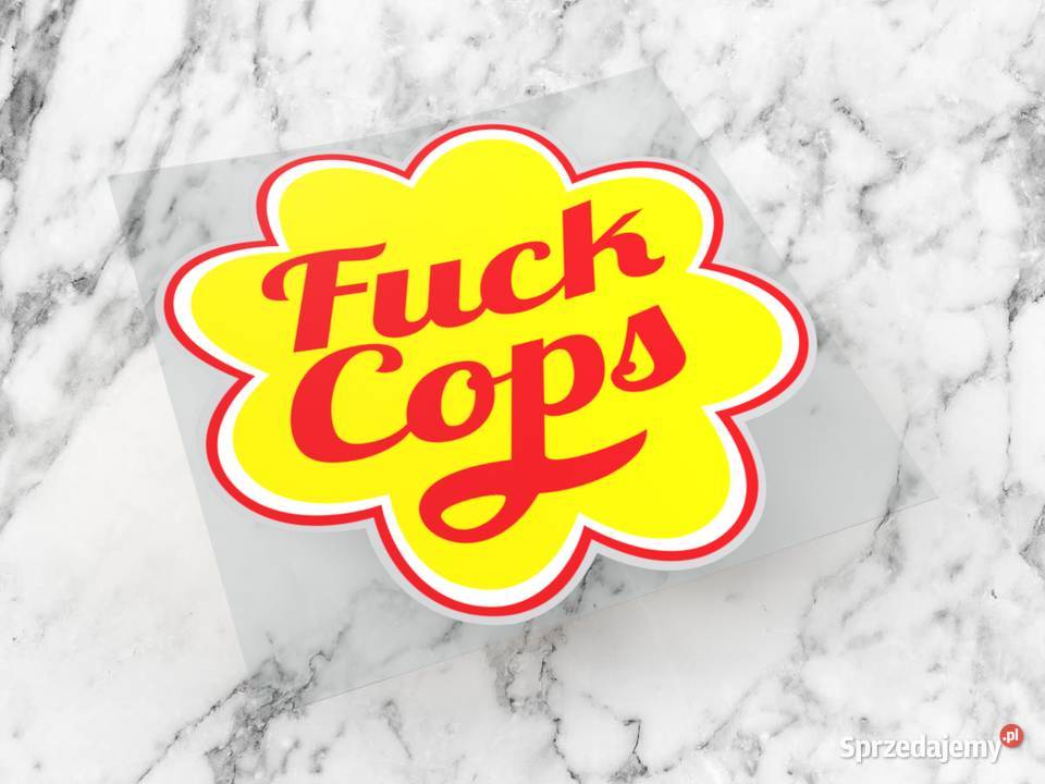 Naklejka FXCK COPS 8 x 8 chupa chups copaze Choroszcz