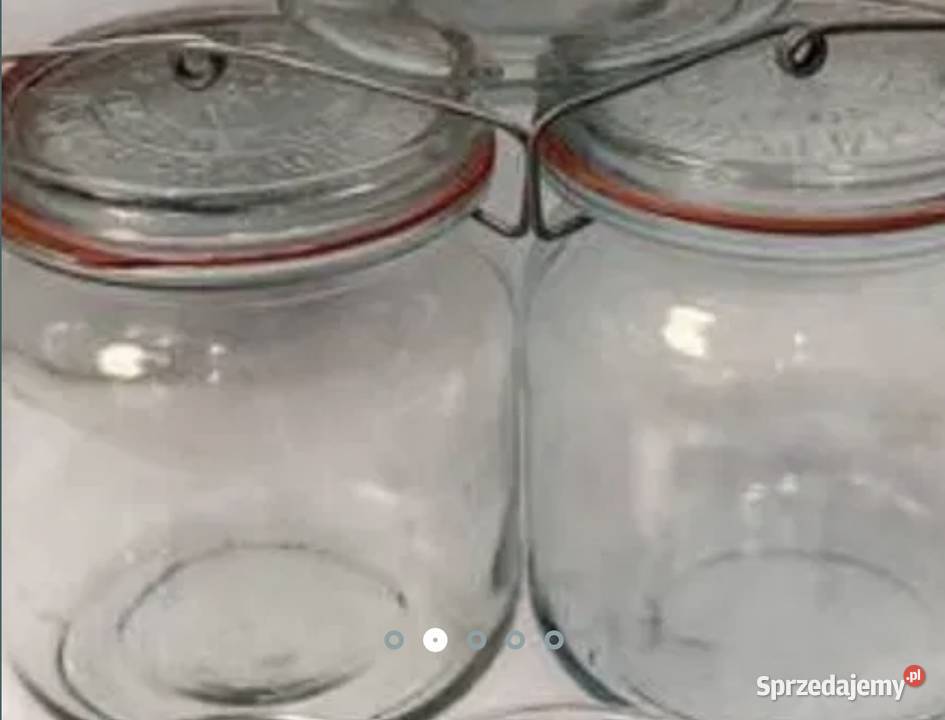 Słoiki weck z deklami sprężynkami z lat PRLu Łódź