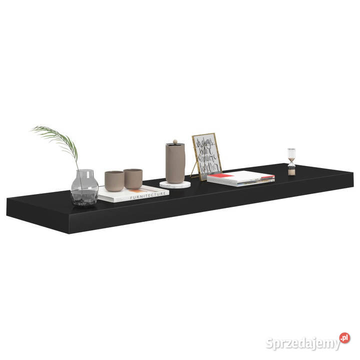 Półki ścienne 4 czarne 90x235x38 MDF WM323840 mazowieckie