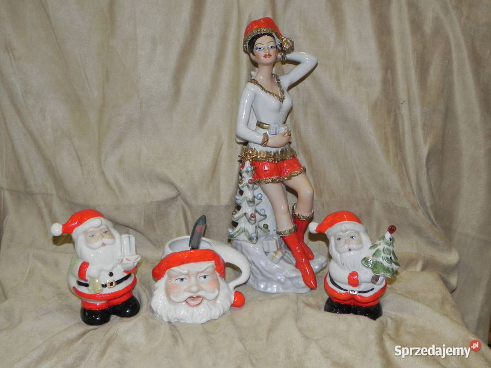 Porcelana na święta Mikołaj Śnieżynka ozdoba