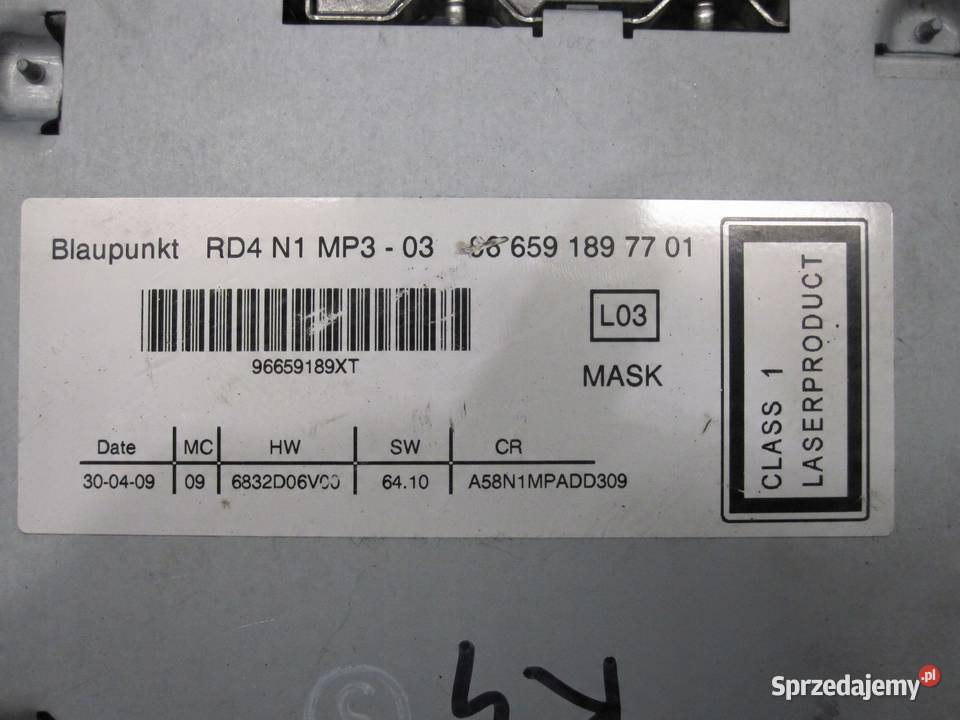 CITROEN C3 PICASSO 10r radio CD 966591897701