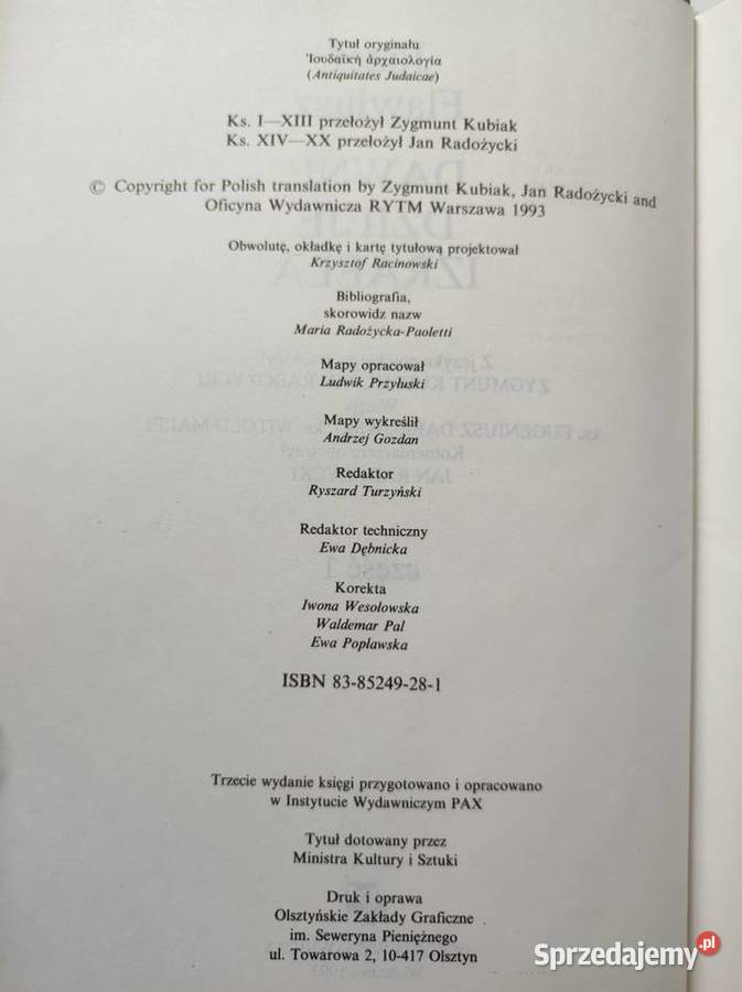 Dawne dzieje Izraela Tom 12 Józef Flawiusz