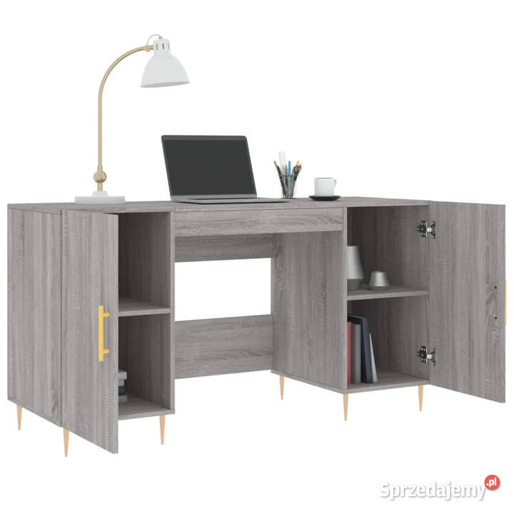 Biurko szary dąb sonoma 140x50x75 materiał mazowieckie Warszawa