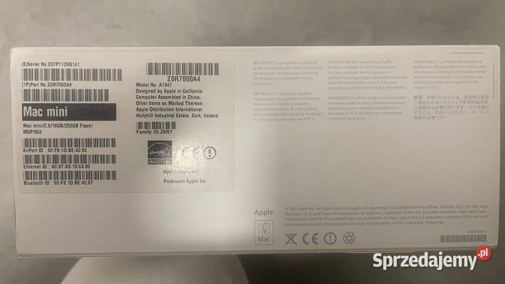 Apple Mac Mini i5 2616GB ramssd 256GB klawiatura Pruszcz Gdański