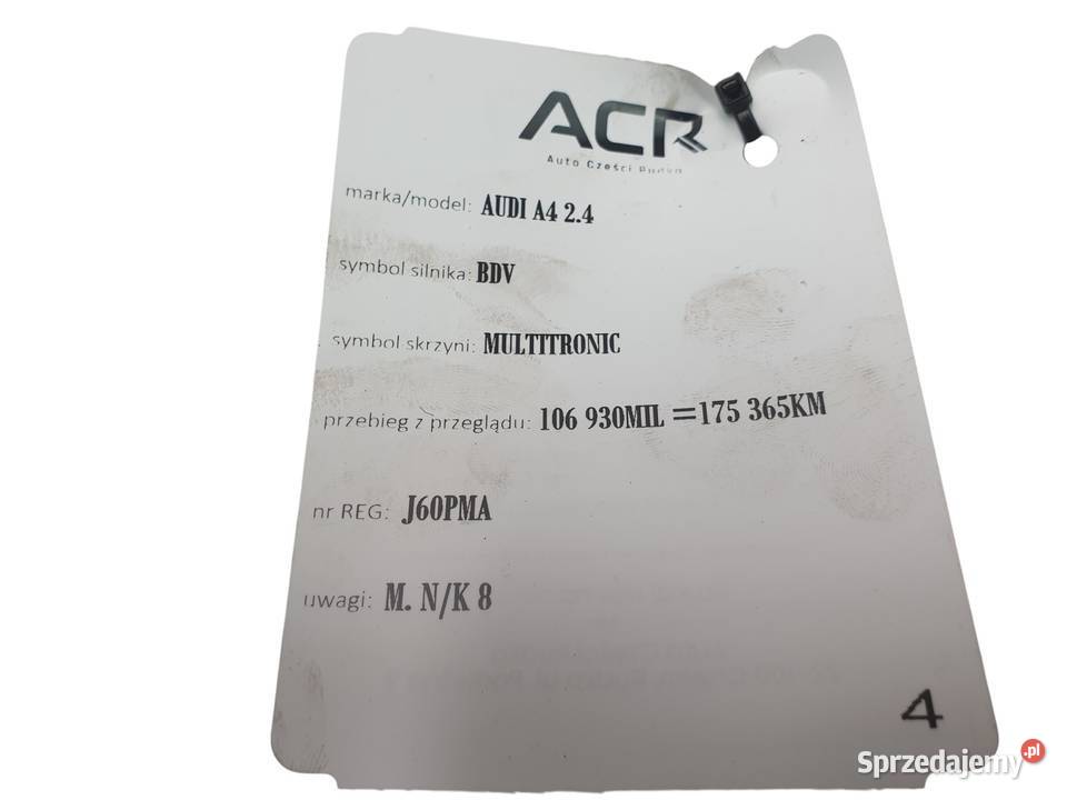 ALTERNATOR Audi A4 B6 24 27 30 V6 Bosch Układ elektryczny, zapłon lubelskie Chełm