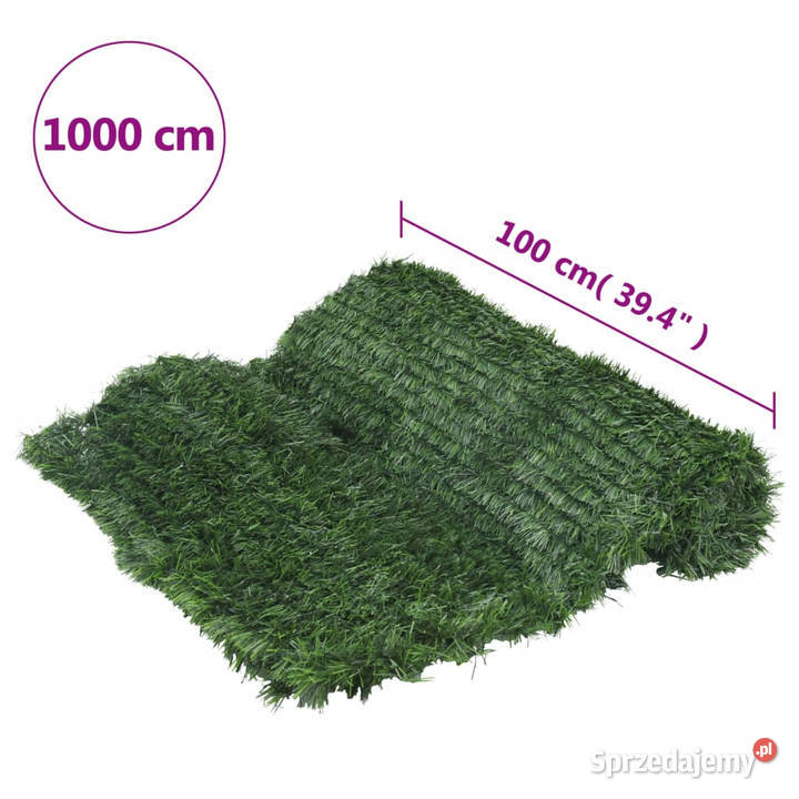 Ogrodzenie ze sztucznej trawy zielone 1x10 m Warszawa
