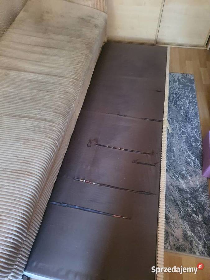 Kanapa sofa z funkcją spania i metalowym tkanina łódzkie Kutno