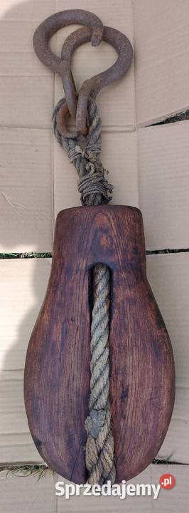 Stary drewniany bloczek z okrętużaglowca