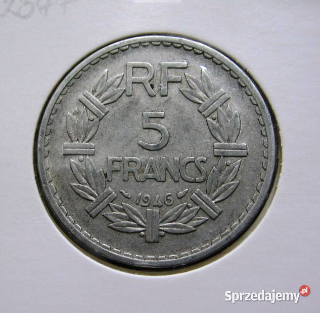 Francja 5 Franków 1946r W Holderze Kalisz