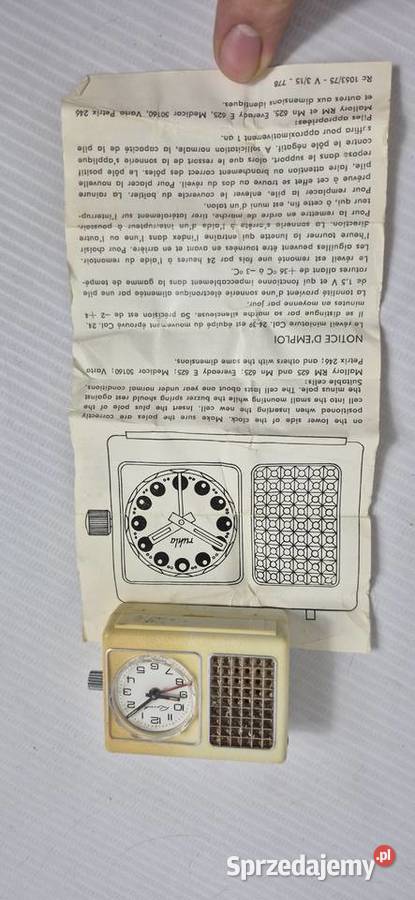 Kolekcjonerski Mini Budzik RUHLA Design PRL NRD