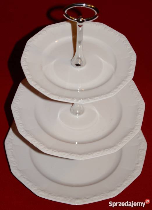 Etażerka Rosenthal Biała Maria 3 poziomowa Porcelana i szkło zachodniopomorskie Szczecin