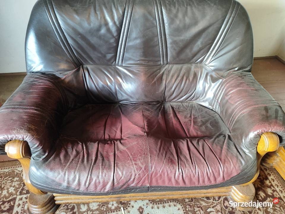 Komplet wypoczynkowyława skóra naturalna Kluczbork