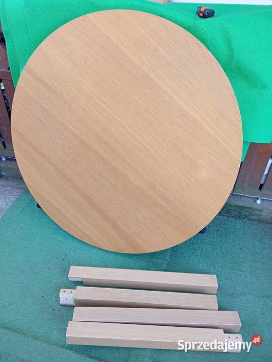 Duży okrągły rozkładany stół 115 IKEA BJURSTA Poznań