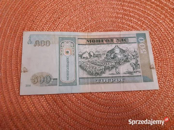 banknot Mongolii z 2016r Numizmatyka Łomża sprzedam