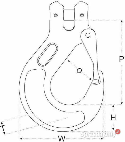 Hak pociąg z klapąwid 13mm 2638013 Rolnictwo małopolskie Kamionna