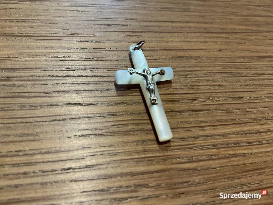 Stary Krzyżyk Krucyfiks z Masy Perłowej Nowa Sól sprzedam