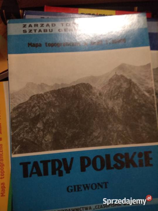 Tatry polskie Giewont mapa topograficzna
