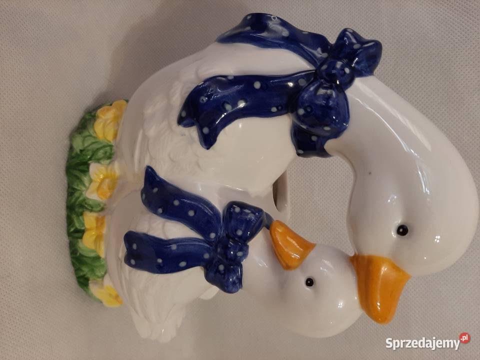 Ceramiczna figurka kaczuszkagąska pojemnik do sprzedam