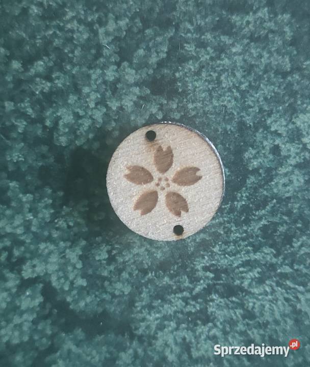 charms10 zawieszka drewno grawer 15 hand made Tczew