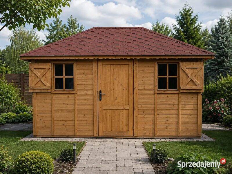 Domek drewniany letniskowy Zbyś 3x45 sosnowy Architektura ogrodowa Parzymiechy