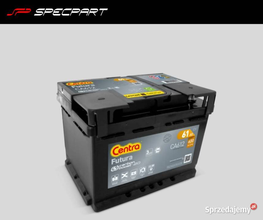 Akumulator CENTRA 61Ah600A CA612 3 lata Układ elektryczny Toruń sprzedam