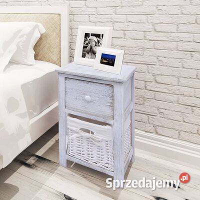 vidaXL Szafki nocne 2 drewniane białeSKU242867 Warszawa