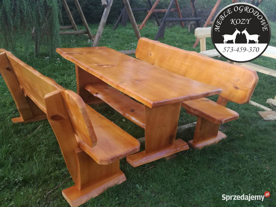Meble ogrodowe drewniane stół ława nowoczesne i Piła