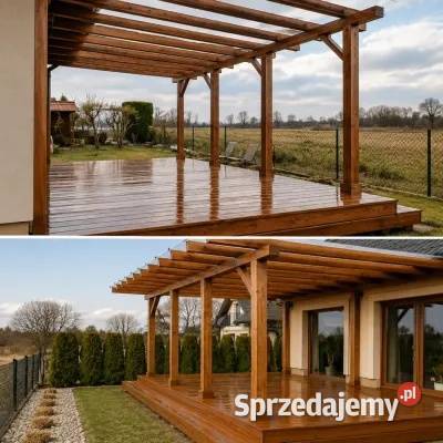 Taras drewniany zadaszenie tarasu altana pergola Dom i Ogród Niedrzwica Duża