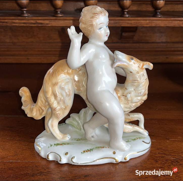 Figurka Putto z chartem Syg Import Gdańsk sprzedam