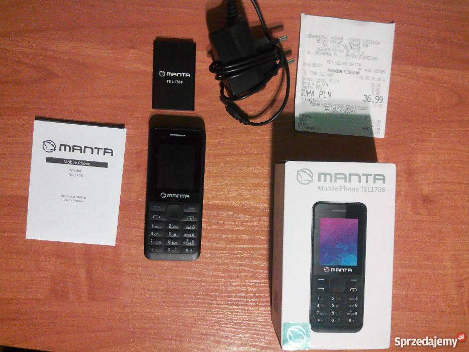 Telefon Manta na dwie karty i kartę micro sd Czarna