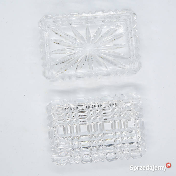 Kryształowa popielnica z papierośnicą Huta Szkła przezroczysty Wyposażenie wnętrz Warszawa
