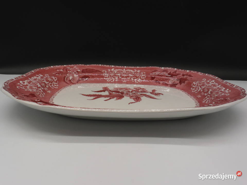 Antyczny półmisek SPODE Pink Camilla Vintage Porcelana i szkło Raszków