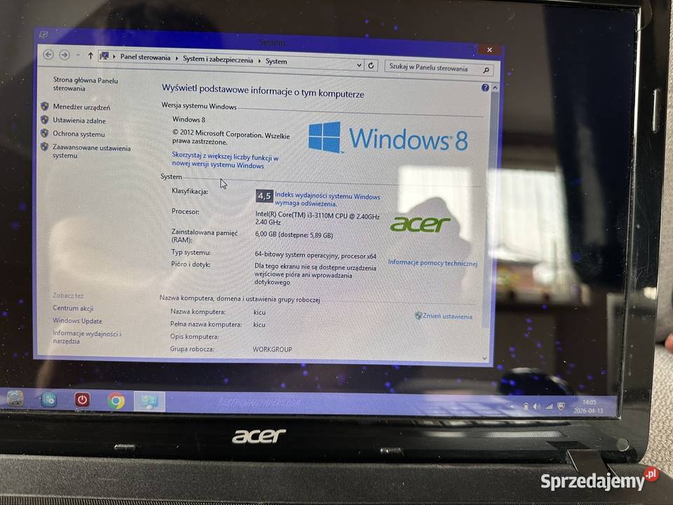 Laptop Acer 8GB Puławy