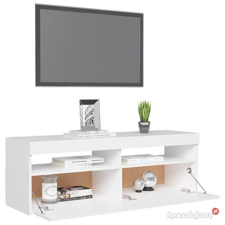 Szafka pod TV z oświetleniem LED biała 120x35x40 Warszawa sprzedam