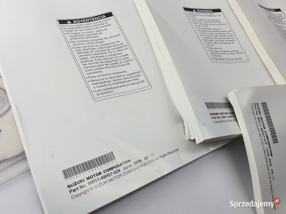 Ksiazka Serwisowa Ksiazki Plyta Suzukli Rmz Pozostałe łódzkie Łódź