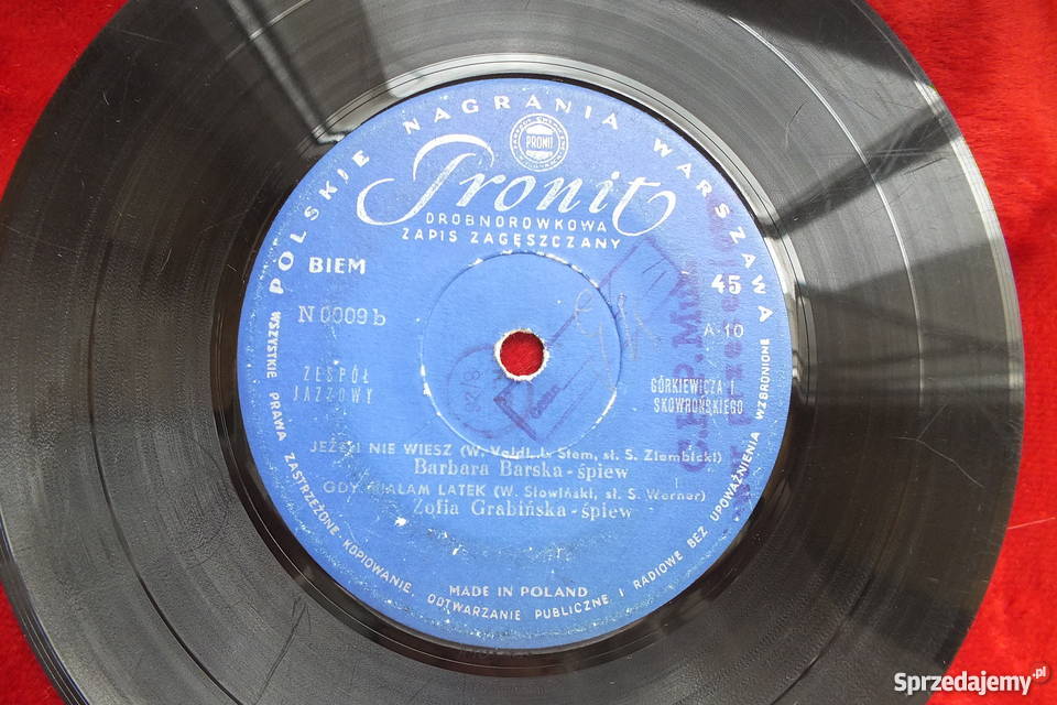 Płyta winylowa szelakowa Janusz Gniatkowski 1 płyta