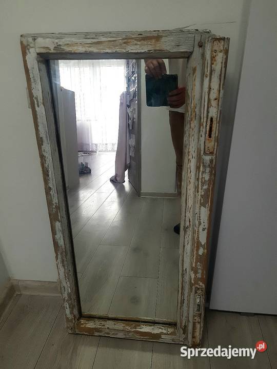 Drewniane okno z przymykiem przerobione na małopolskie Trzebinia sprzedam