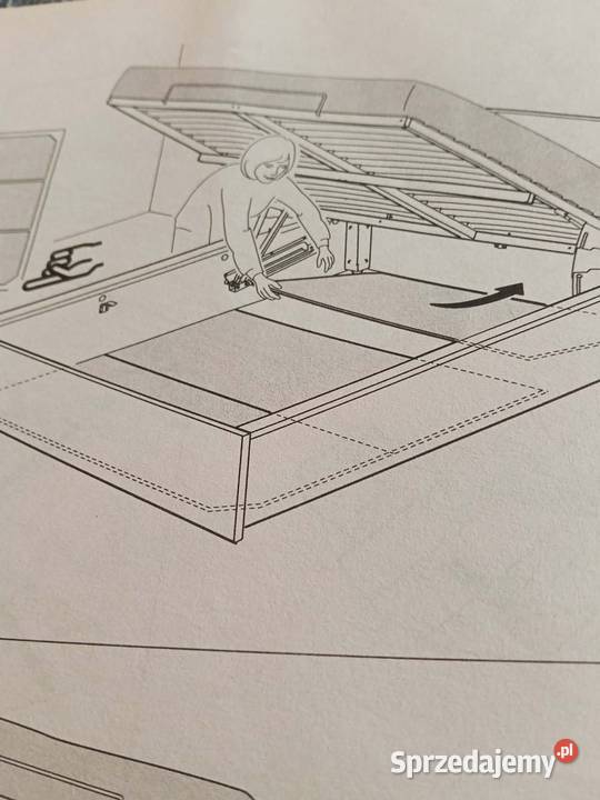 Łóżko IKEA MALM 160 200 z pojemnikiem Sulejówek