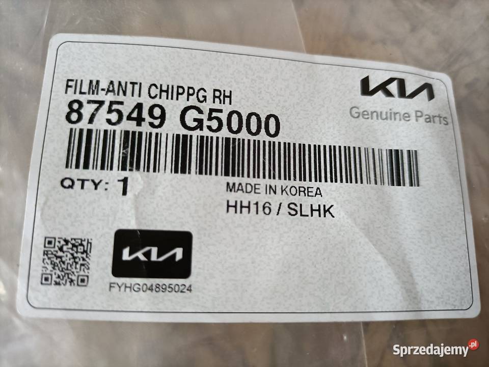 KIA NIRO 16 FOLIA OCHRONNA DRZWI PRAWY TYŁ Pleszew